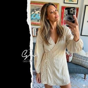 Jen's Pirate Booty - Batik Mini Dress, S,  White